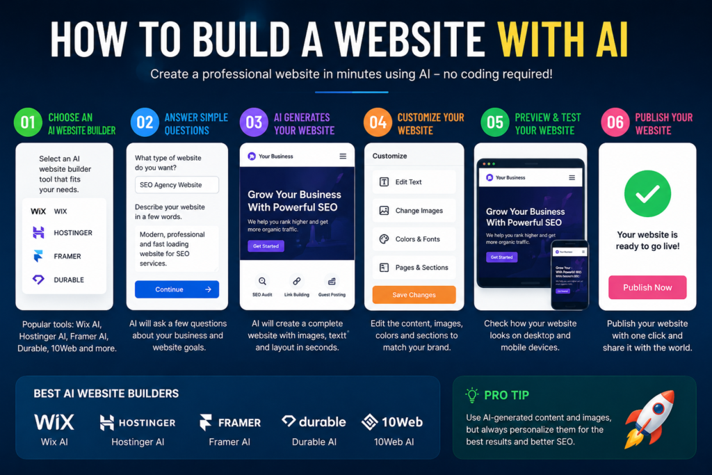 how to build a website with ai