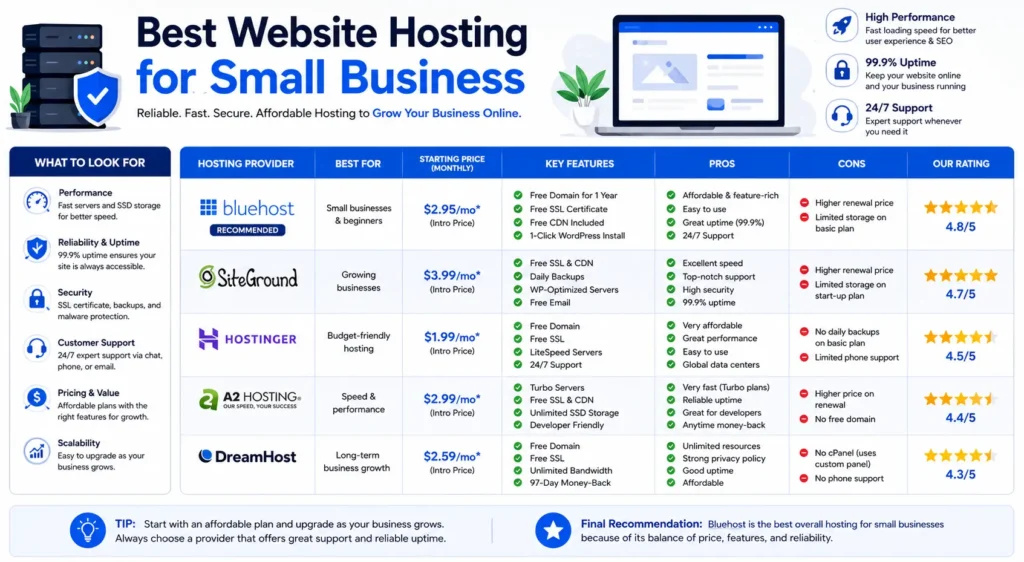 Best Website Hosting for Small Business