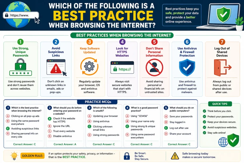 Which of the Following Is a Best Practice When Browsing the Internet?