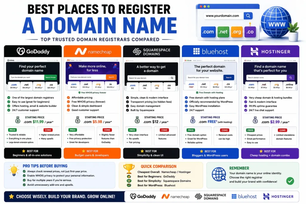 Best Place to Register a Domain Name