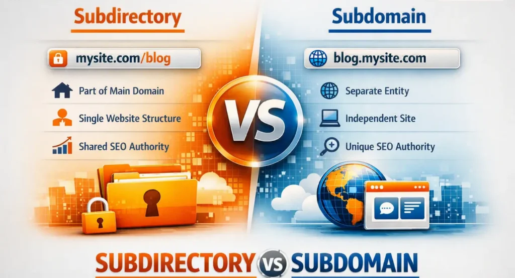 Subdirectory vs Subdomain