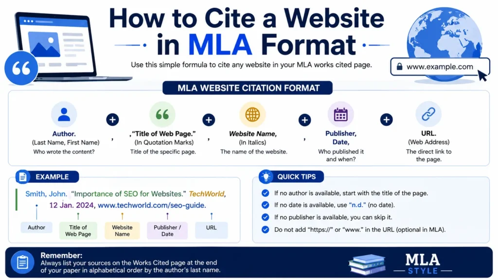 How to Cite a Website in MLA Format