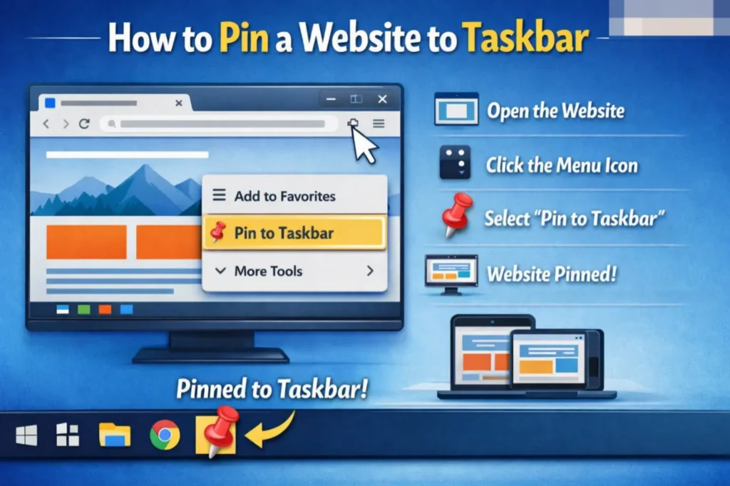 How to Pin a Website to Taskbar