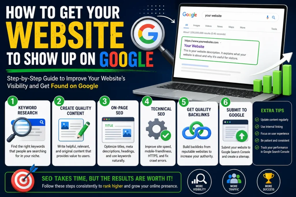 How to Get Your Website to Show Up on Google