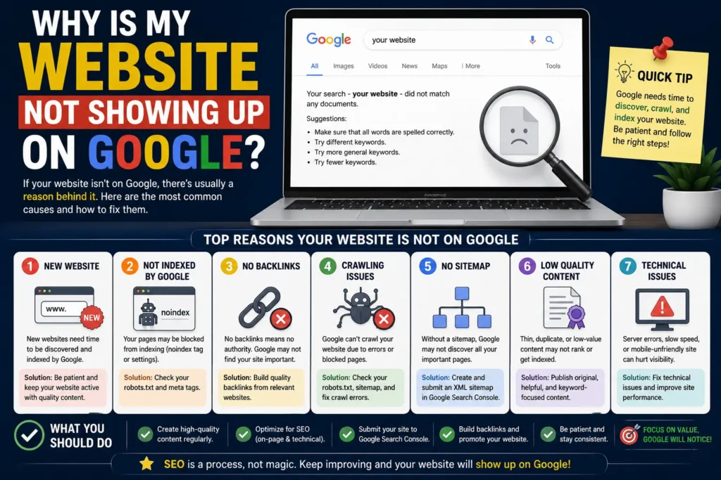 Why Is My Website Not Showing Up on Google