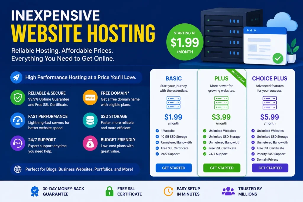 inexpensive website hosting