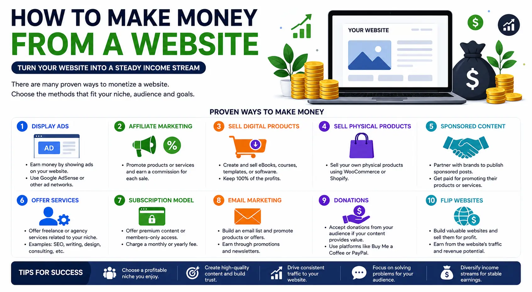 how to make money from a website
