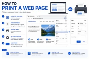 how to print a web page