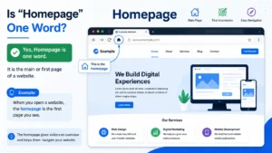 is homepage one word