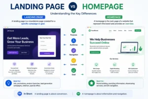 landing page vs homepage