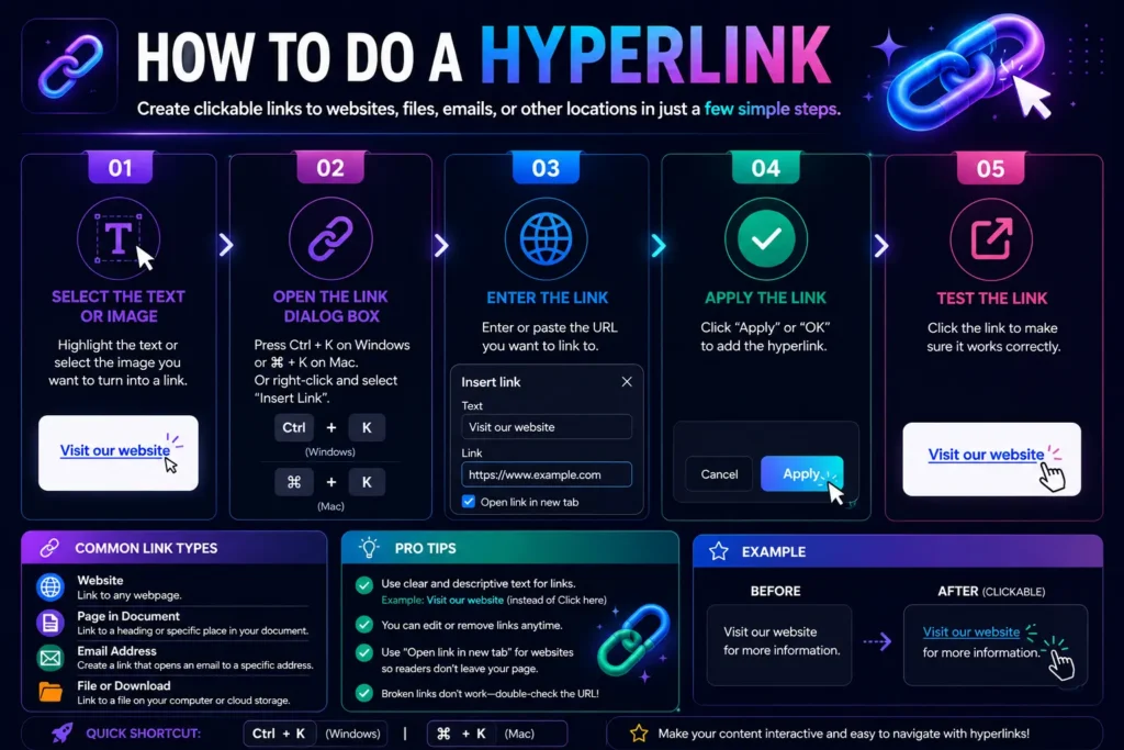 how to do a hyperlink