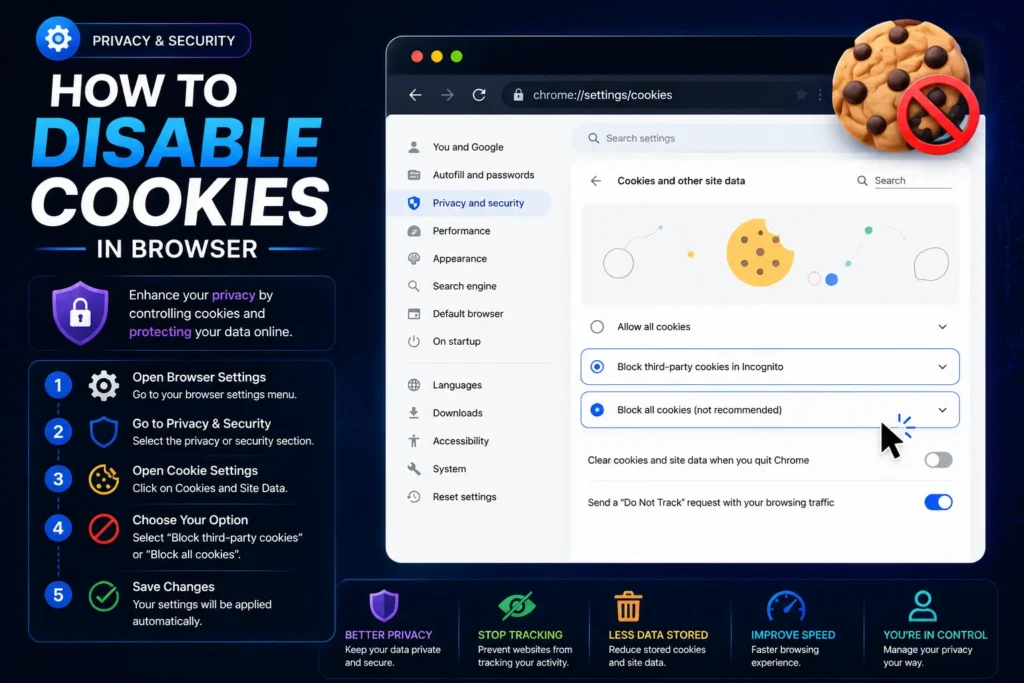 how to disable cookies in browser