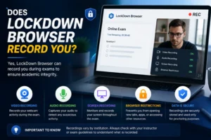 does lockdown browser record you