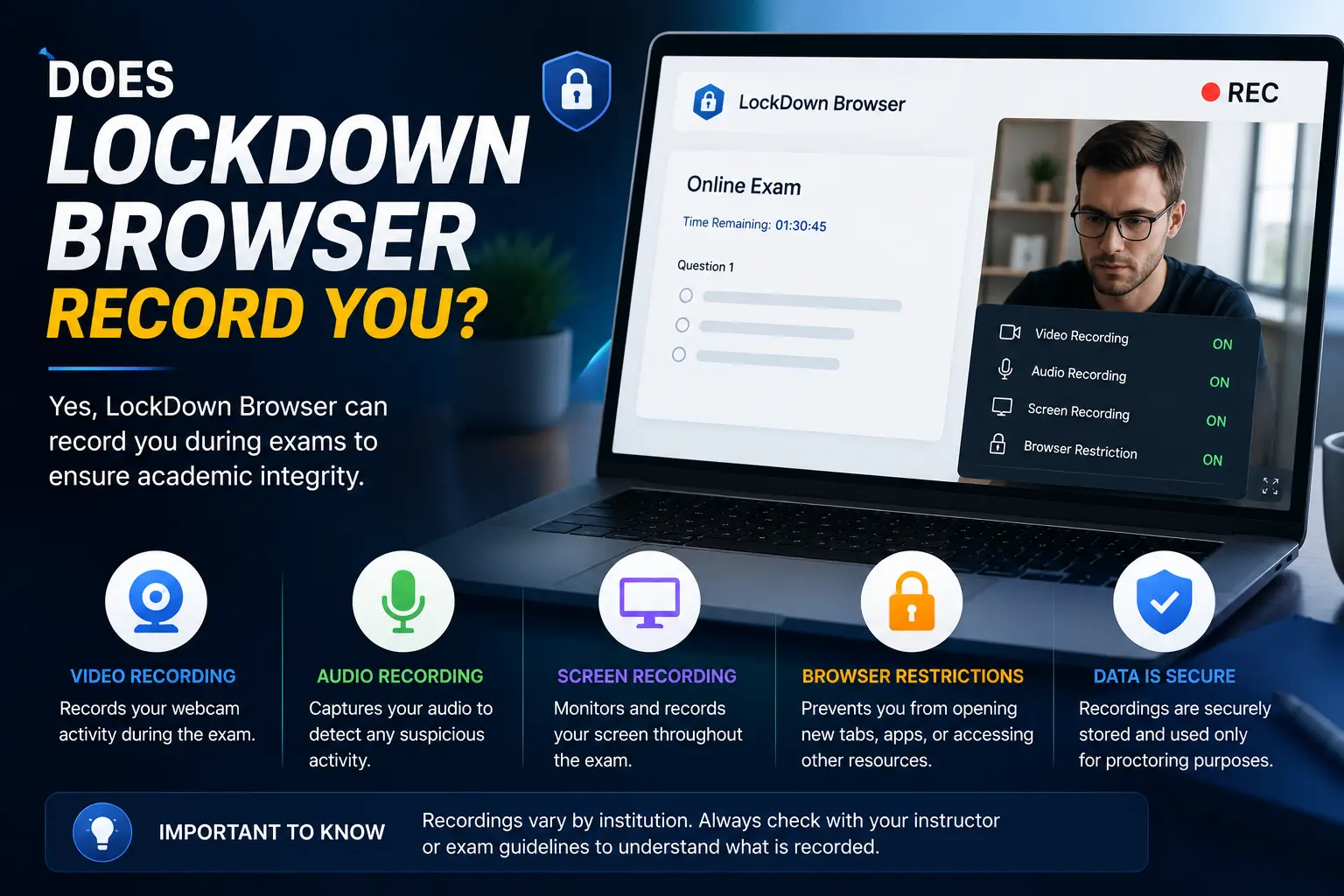 does lockdown browser record you